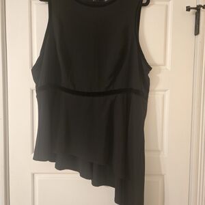 Torrid Black Velvet Trim Top